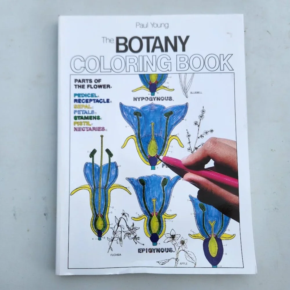 NEW Botany Coloring Book Adult High School Paperback High School Science Activit